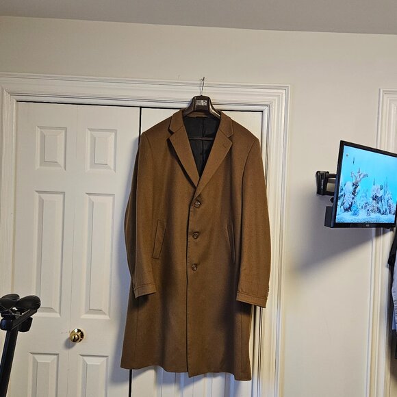Cashmere/Wool Camel-coloured Men's dress overcoat. Prontomoda. - Picture 1 of 11